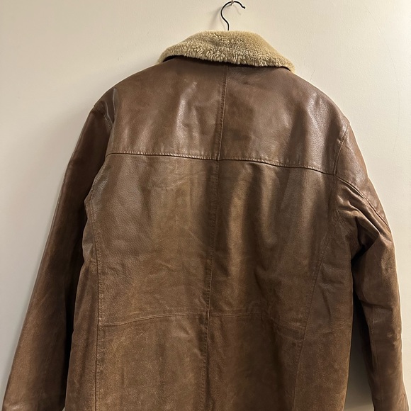 Real leather Sherpa lined winter jacket Made In Germany Germany - Picture 2 of 6